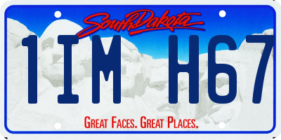 SD license plate 1IMH67
