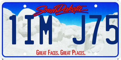SD license plate 1IMJ75