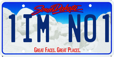 SD license plate 1IMN01