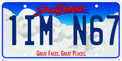 SD license plate 1IMN67