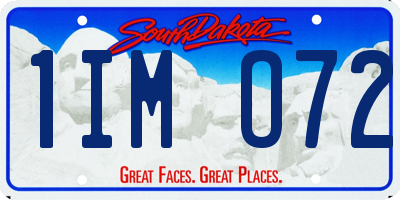 SD license plate 1IMO72