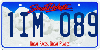 SD license plate 1IMO89
