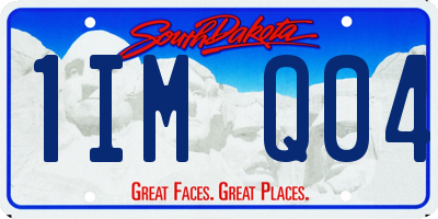 SD license plate 1IMQ04