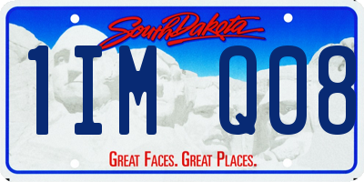 SD license plate 1IMQ08