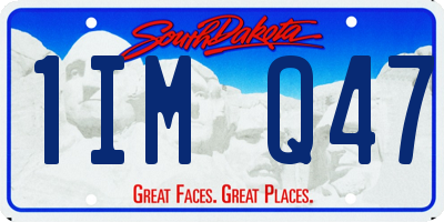 SD license plate 1IMQ47