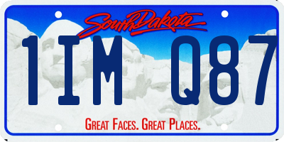 SD license plate 1IMQ87