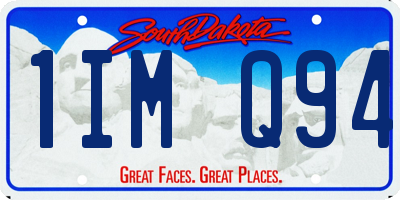 SD license plate 1IMQ94