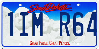 SD license plate 1IMR64