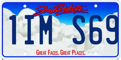SD license plate 1IMS69