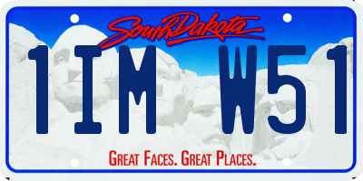 SD license plate 1IMW51