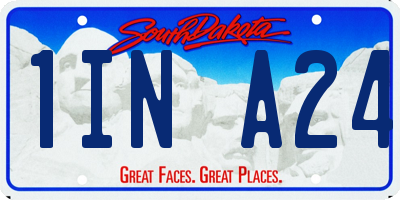 SD license plate 1INA24