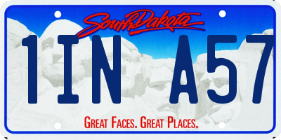 SD license plate 1INA57