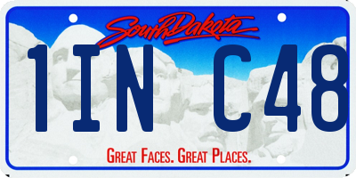 SD license plate 1INC48