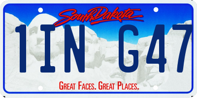 SD license plate 1ING47