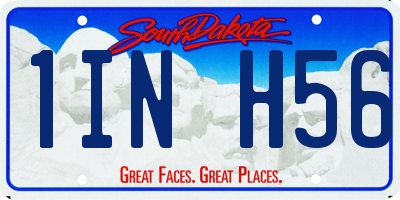 SD license plate 1INH56