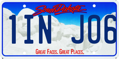 SD license plate 1INJ06