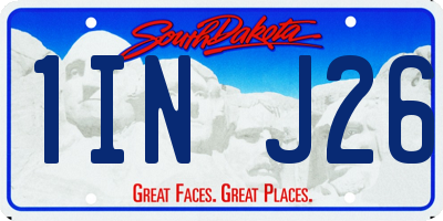 SD license plate 1INJ26