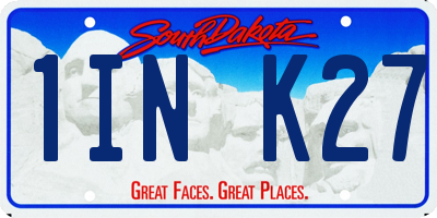 SD license plate 1INK27