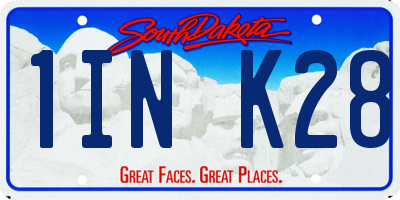 SD license plate 1INK28