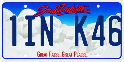 SD license plate 1INK46