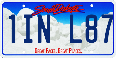 SD license plate 1INL87