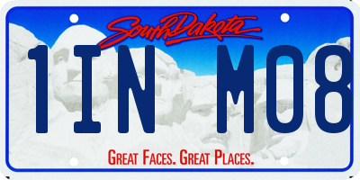 SD license plate 1INM08