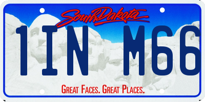 SD license plate 1INM66