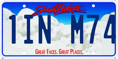 SD license plate 1INM74