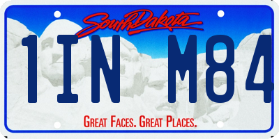 SD license plate 1INM84
