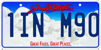 SD license plate 1INM90