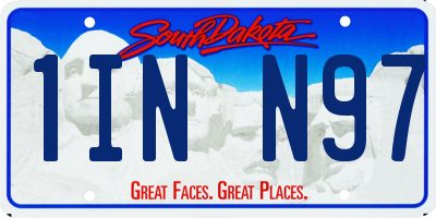 SD license plate 1INN97