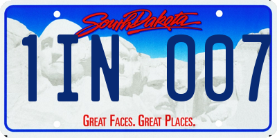 SD license plate 1INO07