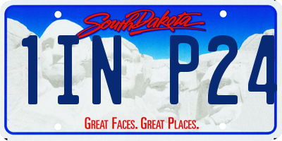 SD license plate 1INP24