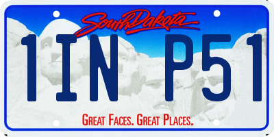 SD license plate 1INP51