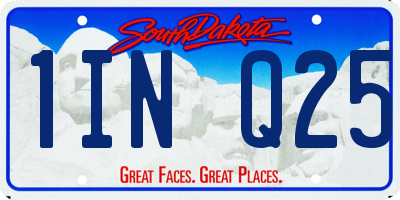 SD license plate 1INQ25