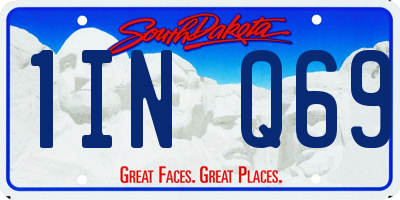 SD license plate 1INQ69