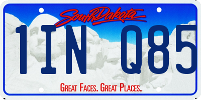 SD license plate 1INQ85