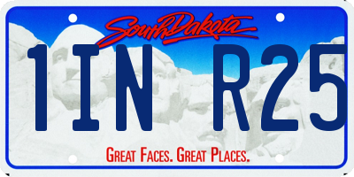 SD license plate 1INR25