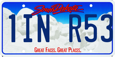 SD license plate 1INR53