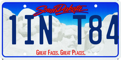 SD license plate 1INT84