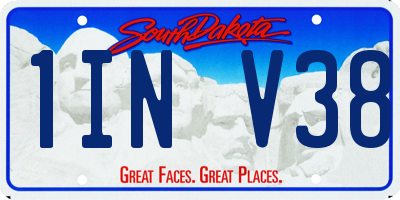 SD license plate 1INV38