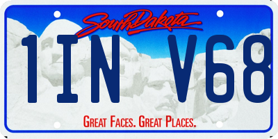 SD license plate 1INV68