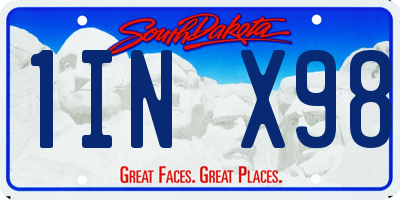 SD license plate 1INX98