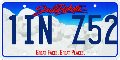 SD license plate 1INZ52