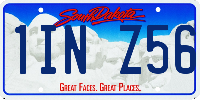 SD license plate 1INZ56