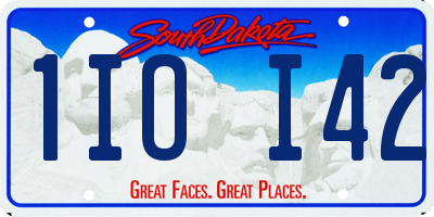 SD license plate 1IOI42