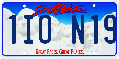 SD license plate 1ION19