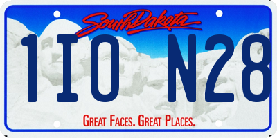 SD license plate 1ION28