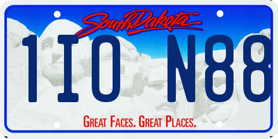 SD license plate 1ION88