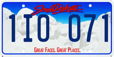SD license plate 1IOO71